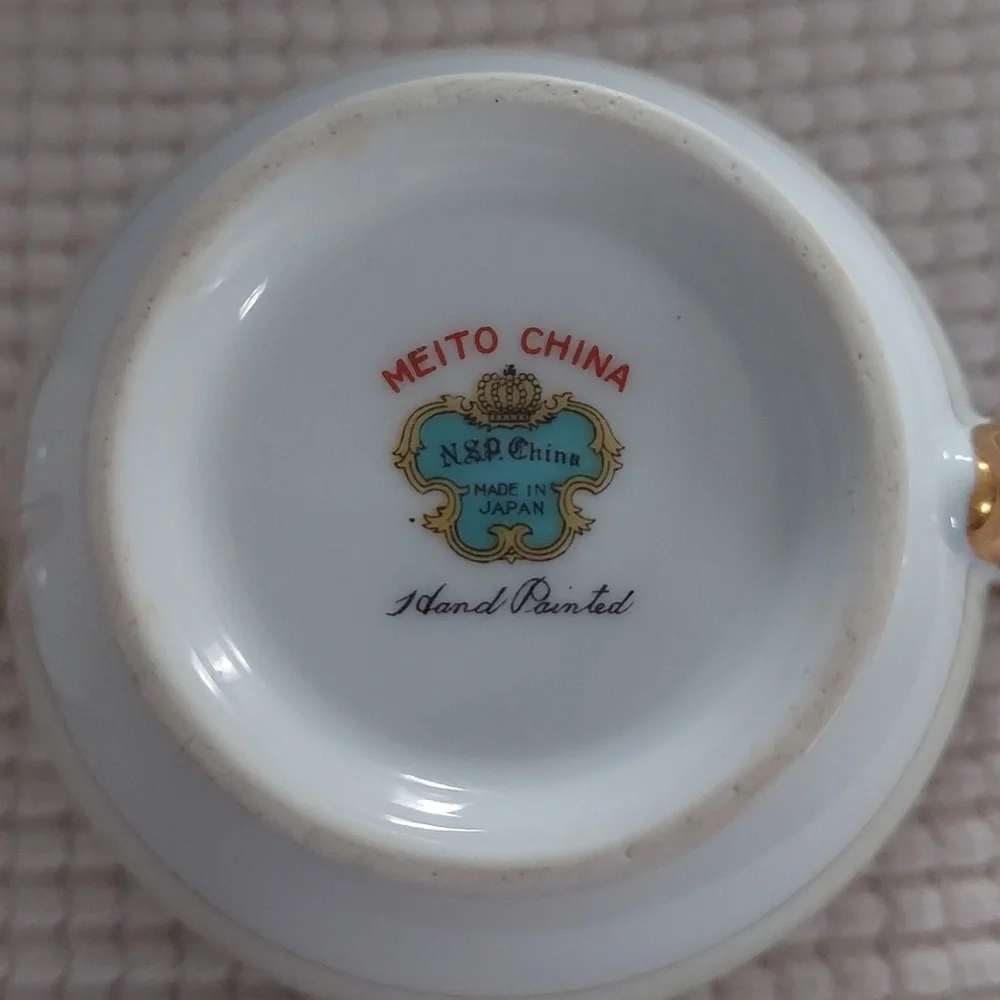 Vintage Meito China Cream and Sugar Set